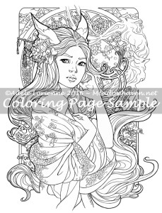 Kitsune -Coloring Page | MeadowHaven